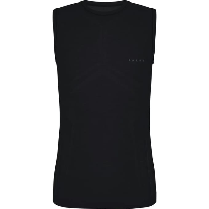 FALKE Wool-Tech Light warme en koude temperatur wol functioneel materiaal Top van onderlaag heren zwart - maat S