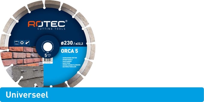 Rotec diamantzaag ORCA 5/BETON UNI, Ø300 x 3,0 x ø20,0mm.
