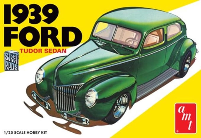 AMT Modelbouwpakket Auto - 1434 1939 Ford Tudor Sedan - Amerikaanse Auto Plastic - 1:25 - Modelbouw