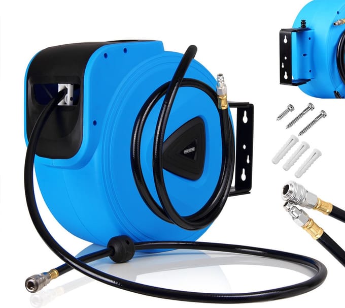 Monzana Automatische Persluchtslanghaspel - 20m - 1/4" Aansluiting
