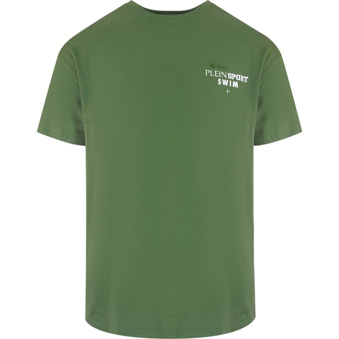 Korte Mouwen T-shirt in Olijf