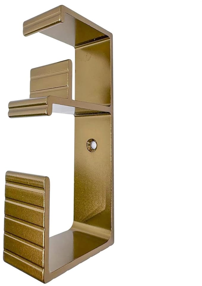 Slanghouder - Wand organizer - Bedruimte netjes - Verstelbare hoek - 11 cm lengte - Brons