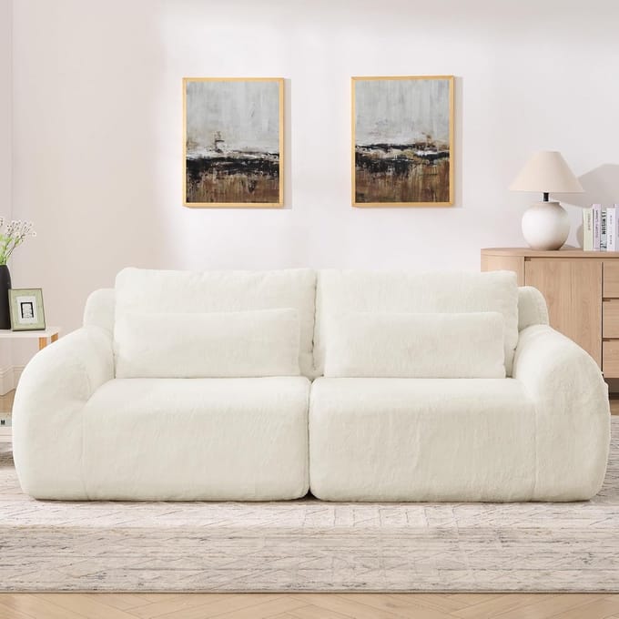 Luxe Frameloze Cloud 2-Zits Sofa - Beige - 208x101x81 cm - Arqam