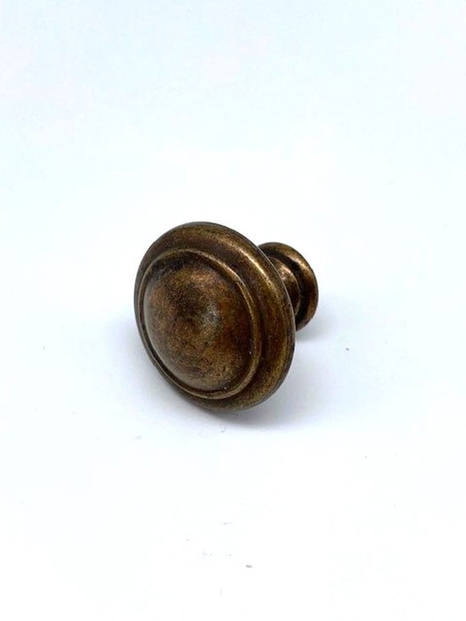 Knop Messing Antiek facet 25mm