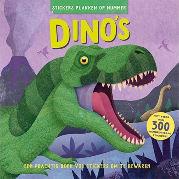 Stickers Plakken Op Nummer - Dino's