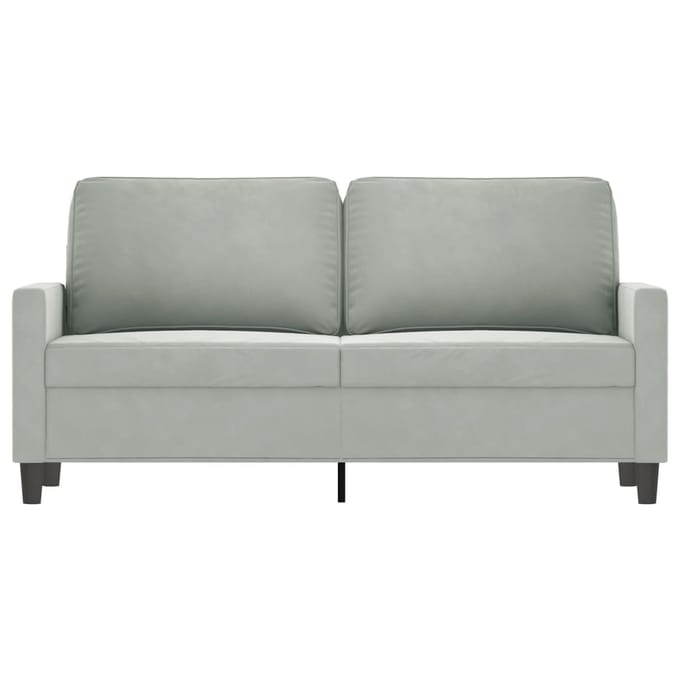 Vidaxl Bank 2-Persoons, Lichtgrijs, 140 Cm, Bekleed met Fluweel