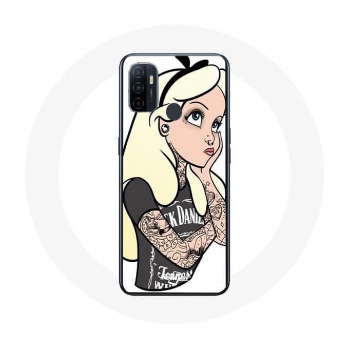 Oppo A53 hoesje Alice getatoeëerde prinses