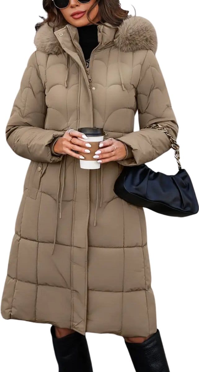 Winterjas Dames - Parka - Winter - Jas - Volwassen - Stijlvol - Khaki - L