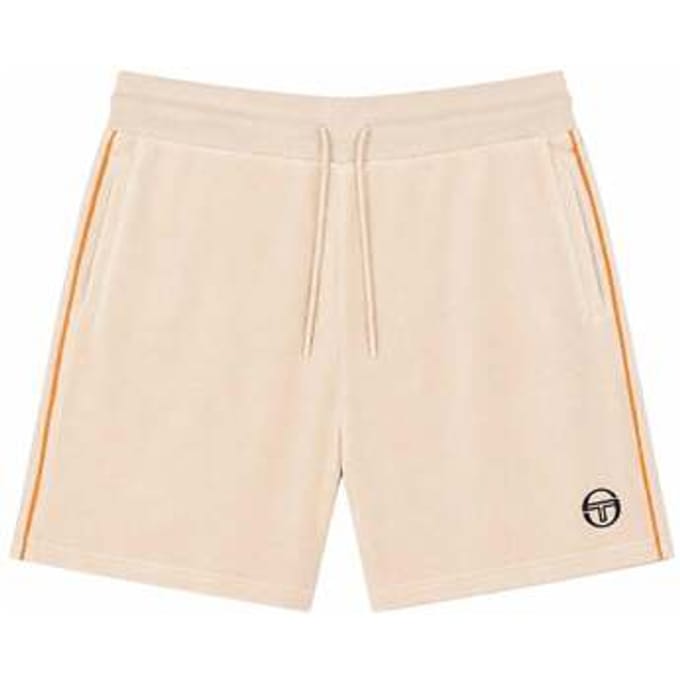 Korte Broek Sergio Tacchini Tasso Velour Shorts Sandshell/Orange Pepper