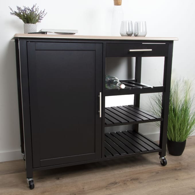 Milton & Oldbrook Keukentrolley Graz Zwart