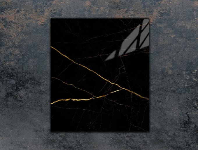 TMK ArtDeko Serie - Snijplank van gehard glas - 45x52 cm - Marmer