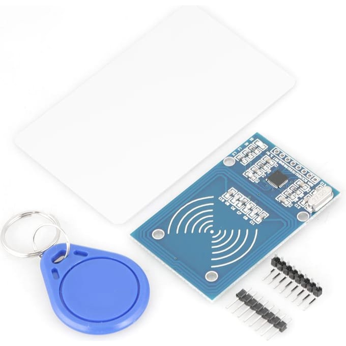 5 stuks set RFID IC Kaart Sensor Module en S50 Blanco Kaart en Sleutelhanger white