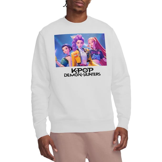 K-Pop Demon Hunters Unisex Volwassen Heroic Huntrix Huntr/X Sweatshirt (Wit)