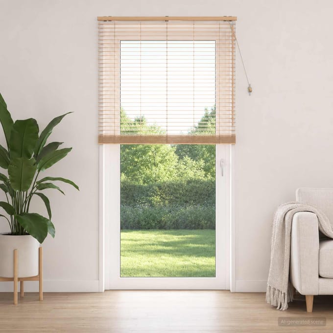 vidaXL - Venetiaanse - jaloezie - Eiken - Look - 140 - x - 250 - cm - 35 - mm