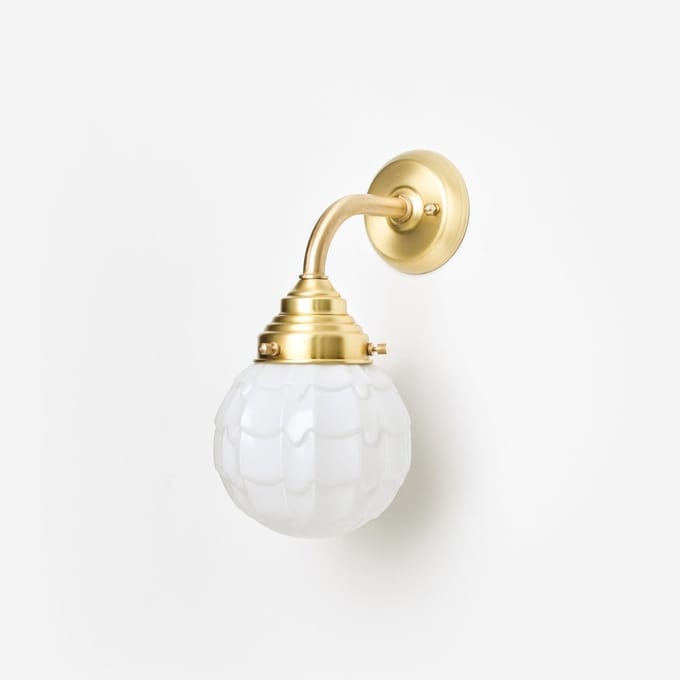 Wandlamp Artichoke Curve Messing - Art Deco Trade