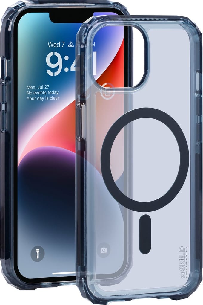 SoSkild iPhone 15 Defend heavy impact case met magnetische ring grijs