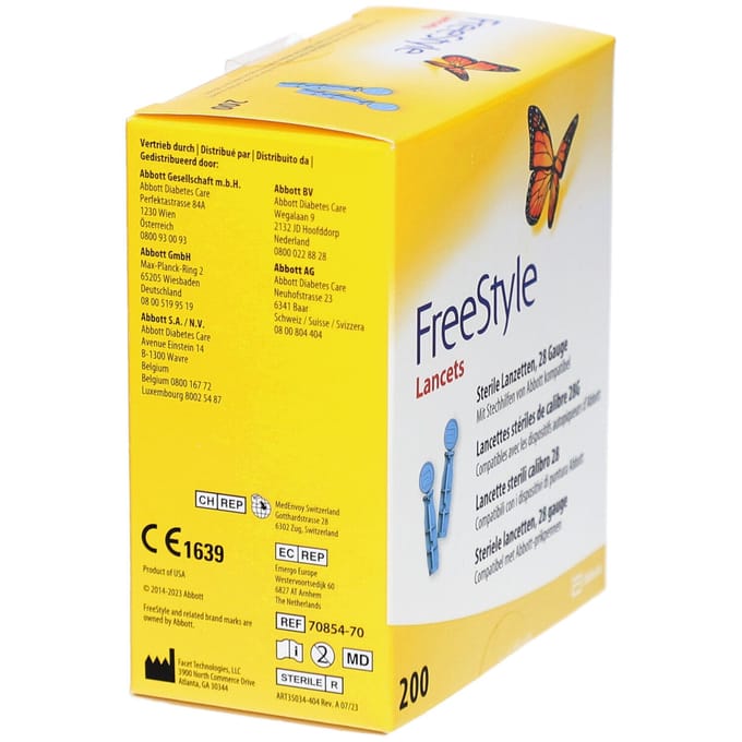 Abbott Precision Thin Lancets Steriel 200 Lancetten