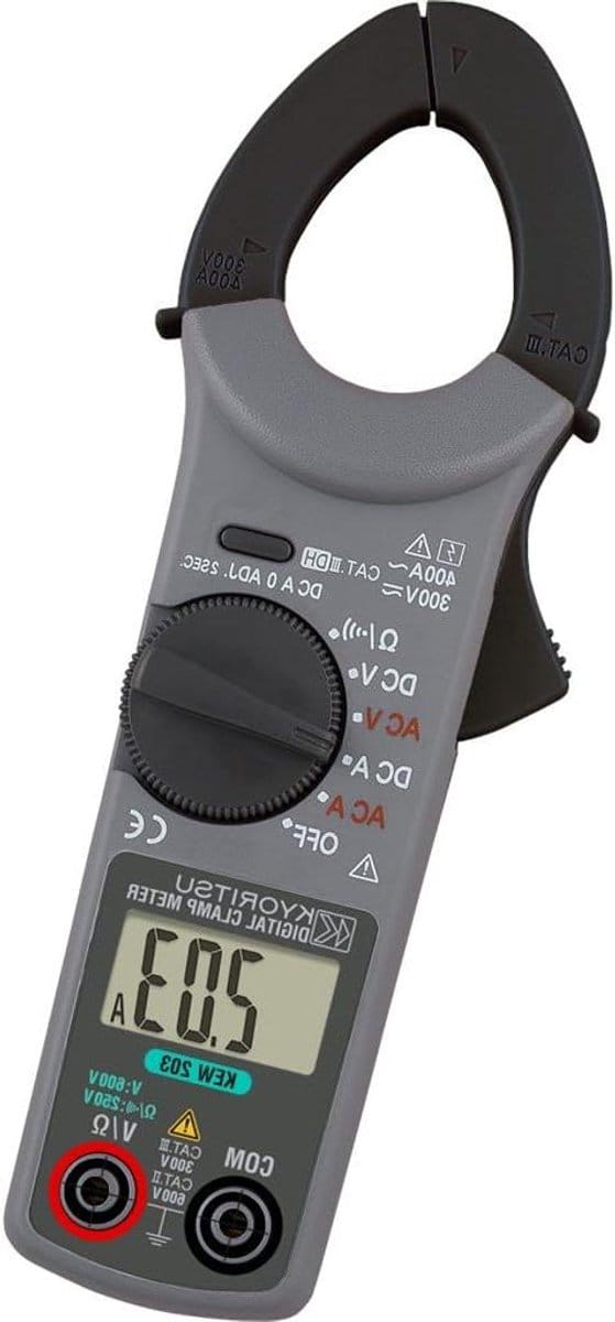 Digitale Tangmeter - Stroommeter Tester - Elektrische Metingen - Compact Ontwerp - 30mm Kabeldiameter - Donkergrijs