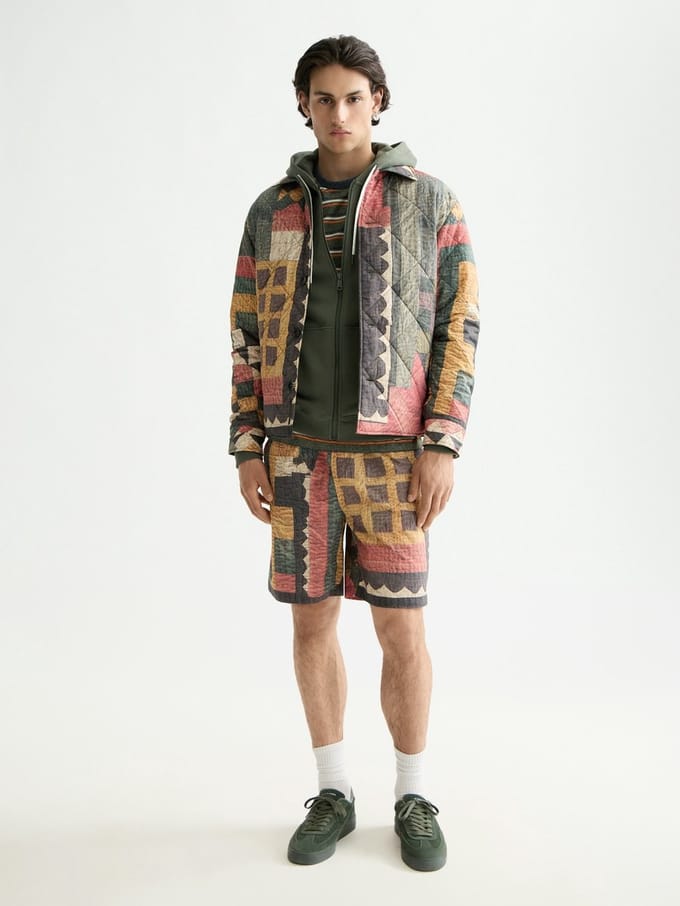 Scotch & Soda Patchwork Mountain Print Overshirt Mountains Patchwork Taglia: S | Giacche leggere Outlet | Uomo