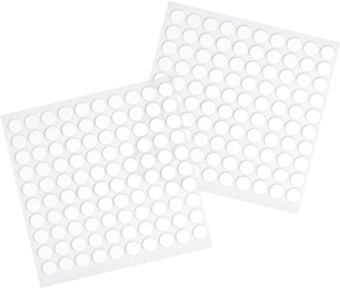 Ultra-hechtende plakpunten - transparante kleefpads - 1 cm diameter - 1 mm dik - 200 stuks .