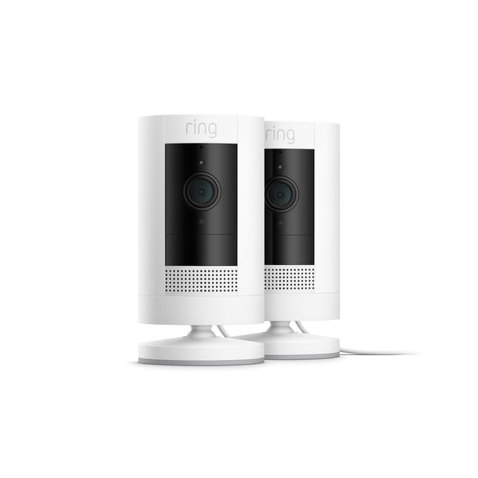 Ring Stick Up Cam Batterij - Beveiligingscamera - Draadloos - Binnen en Buiten - Wit - 2 stuks
