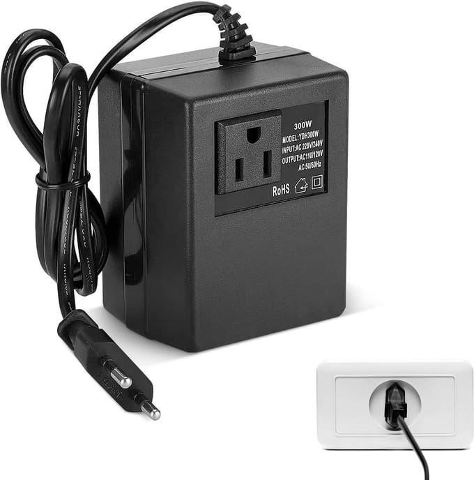 ONF3 - Spanningstransformator - Step Down Power - Compact en lichtgewicht - 220V naar 110V - Hittebestendig en geïsoleerd - Geschikt voor divers...