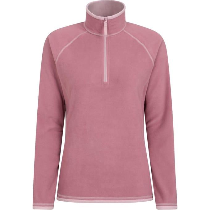 Mountain Warehouse Dames/Dames Montana Half Zip Fleece Top (Lichtroze)