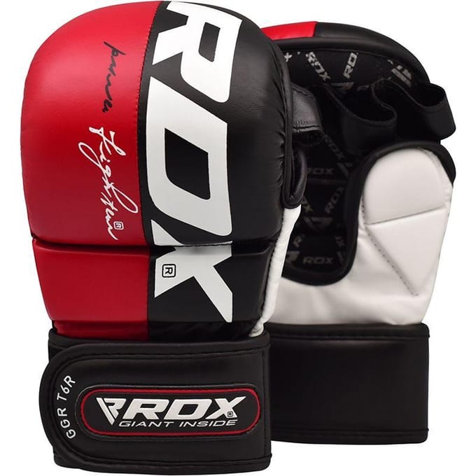 RDX Sports T6 Plus - MMA Handschoenen - Training - Sparring - Rood - Maat S