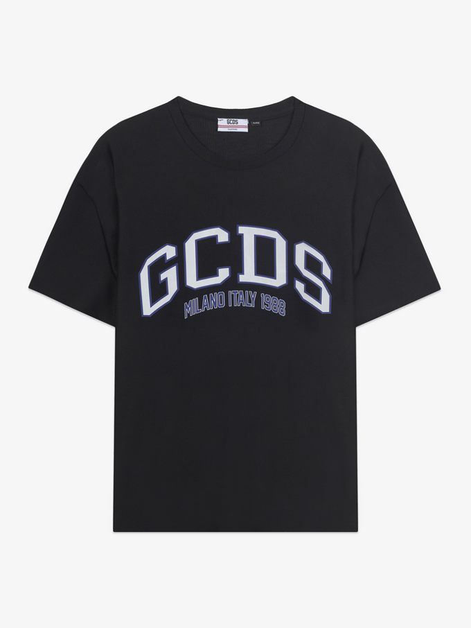 T-shirt met zwart man logo