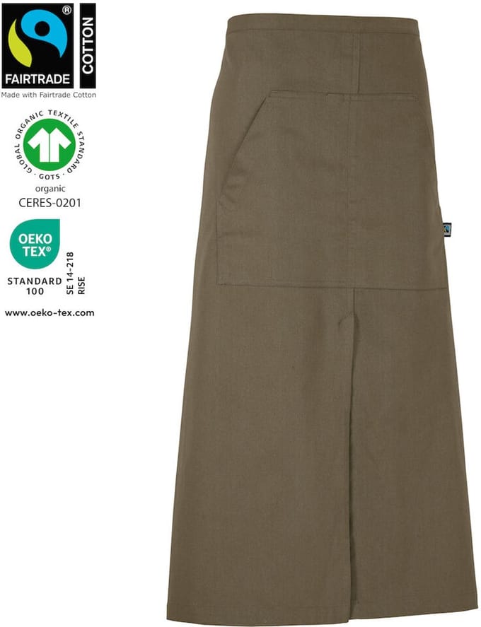 Cottover HEUPSCHORT LANG - GOTS GECERTIFICEERD 141047 - Olijfgroen - One size