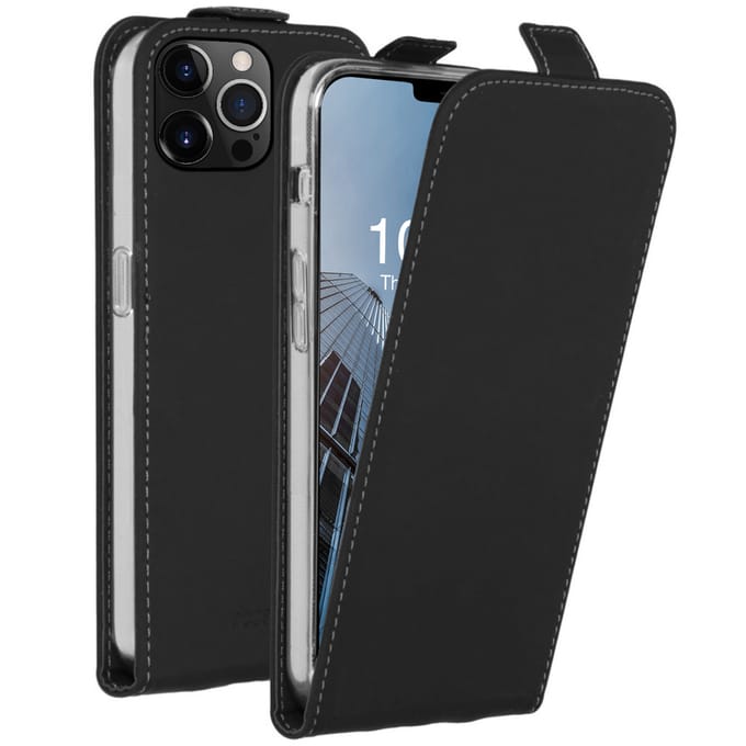 Accezz Hoesje - Geschikt voor Apple iPhone 13 Pro - Flipcase - Zwart