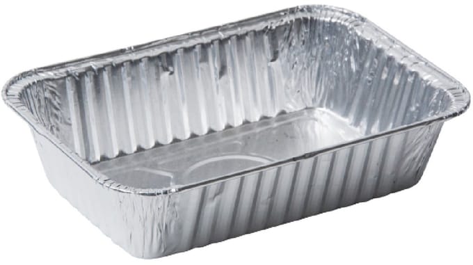 200x Aluminium bakje - 850cc - grillbak - bbq - 19,5x14x5 - IMES