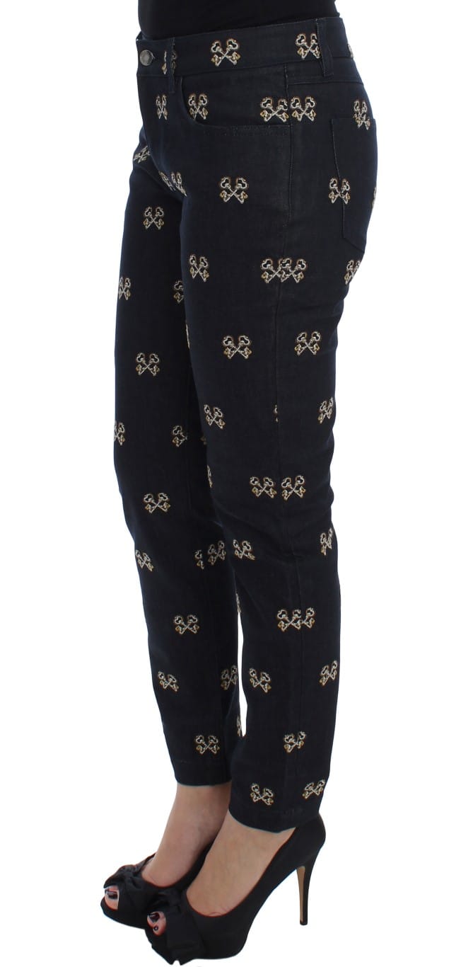 Key Print Slimfit Jeans