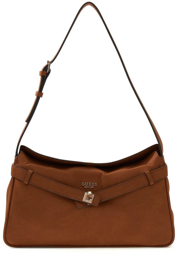GUESS schoudertas Ella Shoulder Bag Cognac bruine