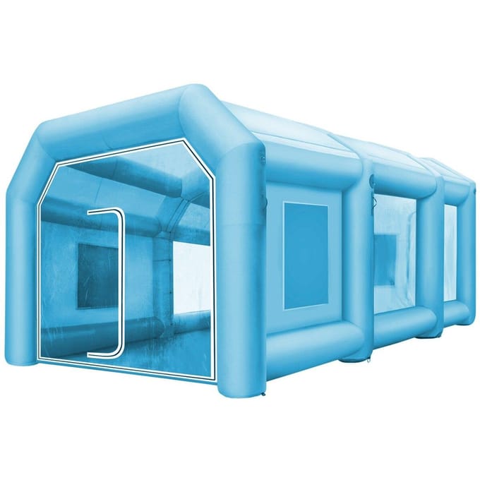 Opblaasbare Verfspuitcabine Spuitcabine Tent 26x15x10ft voor Machineverf