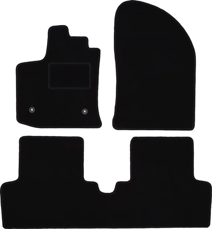 Zwarte veloursmatten voor: Dacia Lodgy minivan (2012-)