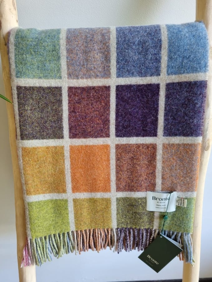 Wollen Plaid - MULTI BLOCK Multi (Merino) 140x185cm - Bronte x Plaids.shop