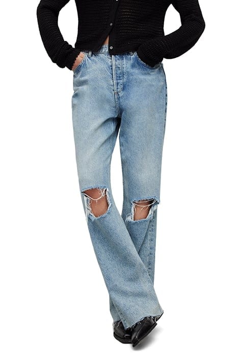 AllSaints Wendel Destroy Jean Indigo Blue Taglia: W31 | Pantaloni larghi Outlet | Donna | Blu