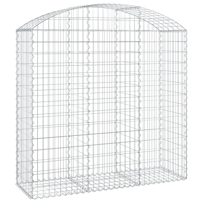 vidaXL - Schanskorf - gewelfd - 150x50x140/160 - cm - gegalvaniseerd - ijzer