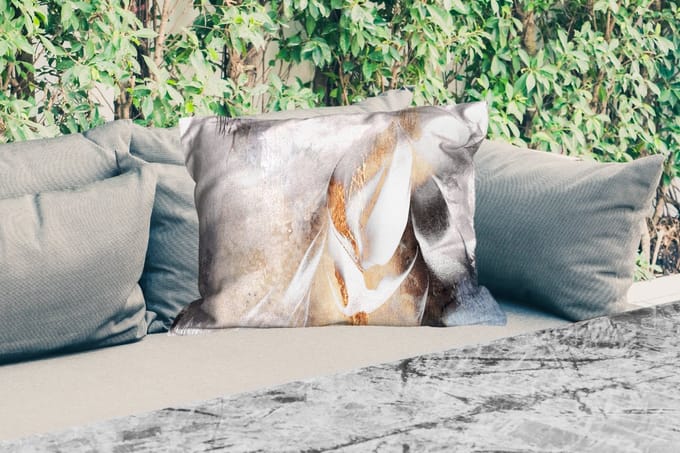 Buitenkussens - Abstract - Gold - Design - Luxe - 60x40 cm - Weerbestendig