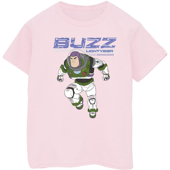 Disney Jongens Lightyear Buzz Sprong naar Actie T-Shirt (Baby Roze)