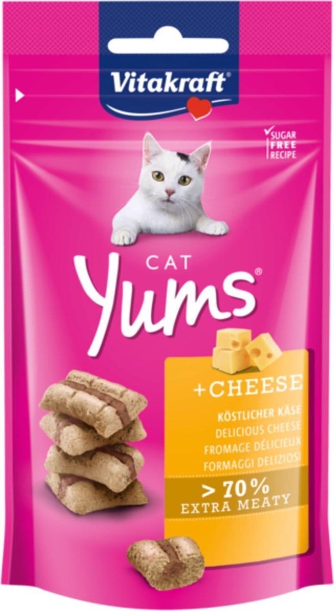 Vitakraft Cat Yums Kaas - Kattensnack - 6 x 40 g