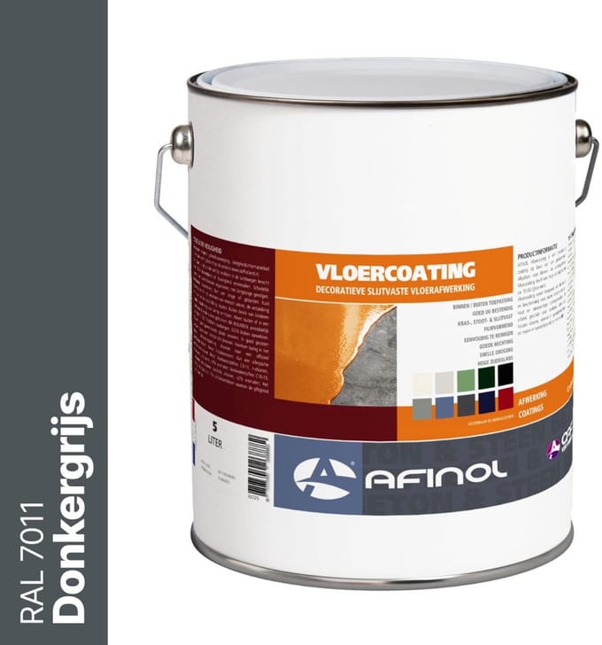 Afinol Vloercoating Donkergrijs (RAL 7011) 5 liter