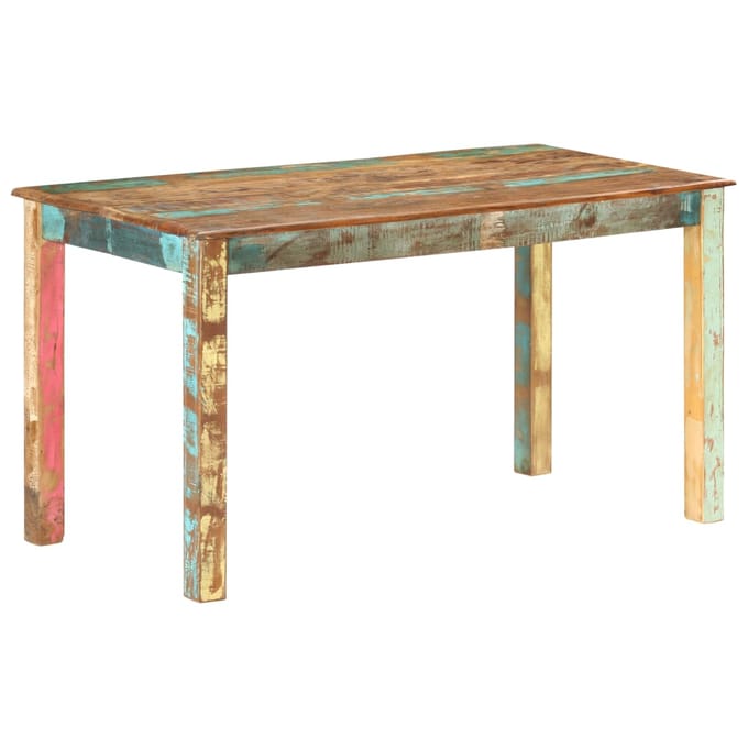 vidaXL - Eettafel - 140x70x76 - cm - massief - gerecycled - hout