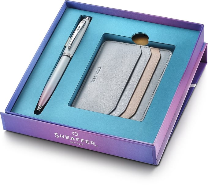 Sheaffer balpen - giftset 100 Expressions 9376 - parelmoer - met creditcardhouder