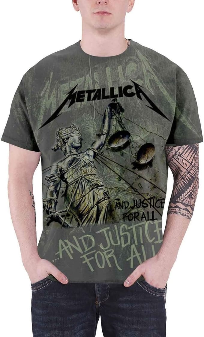 Metallica T-Shirt voor Mannen - Grijs Neon Design