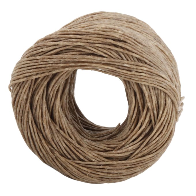 Vezelpit Natuurlijke Bijenwaskaars Pit DIY 200 Voet Geurkaars Pit (Donker) beige