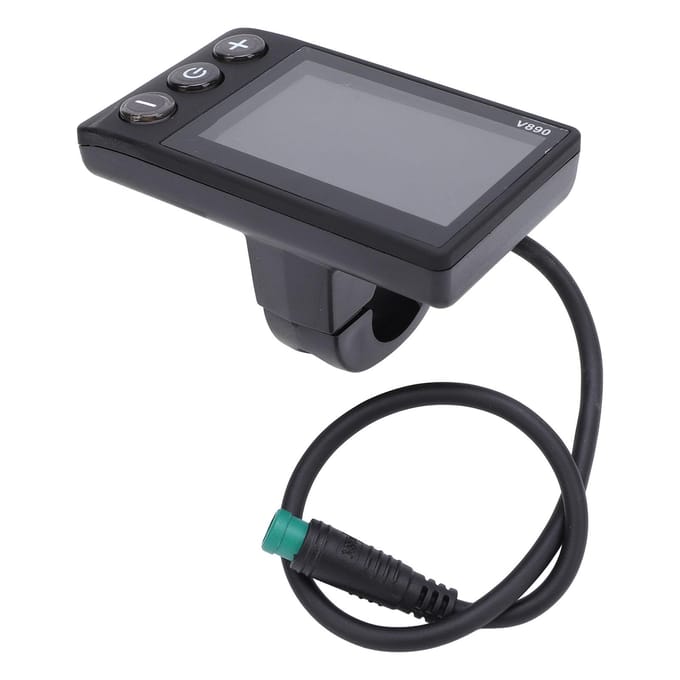 Elektrische Fiets LCD Display Waterbestendig Multifunctioneel Rijdisplay Meterpaneel voor 22.2mm black