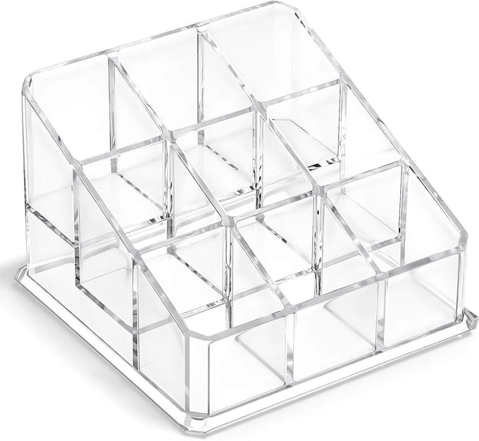 Transparante Make-up Organizer met 9 Compartimenten voor Lipstick, Nagellak en Sieradenopslag
