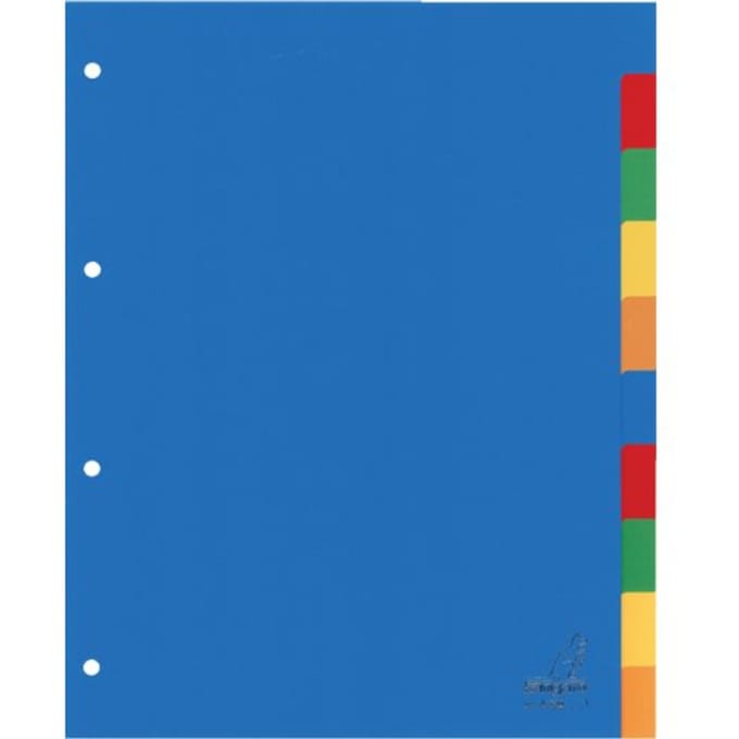 Kangaro tabbladen - A4 - 10-delig blanco - PP 120 micron - 4-gaats
